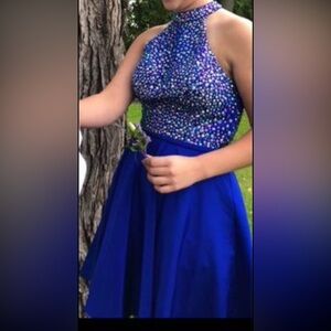 Blue sparkly cocktail dress